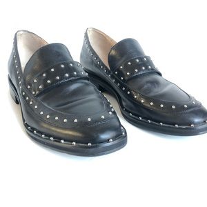 LF/Life L-MINE black studded leather loafers